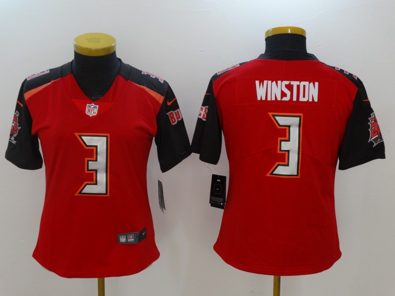 Women Tampa Bay Buccaneers #3 Winston Red Nike Vapor Untouchable Limited NFL Jerseys->women nfl jersey->Women Jersey